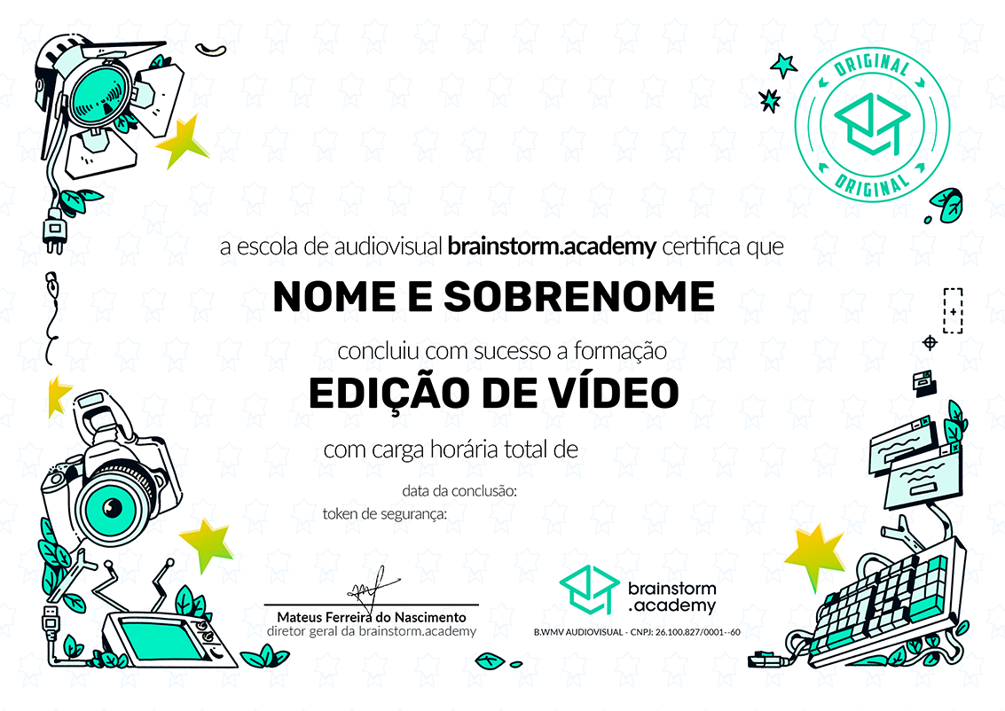 Imagem de um certificado da brainstorm.academy